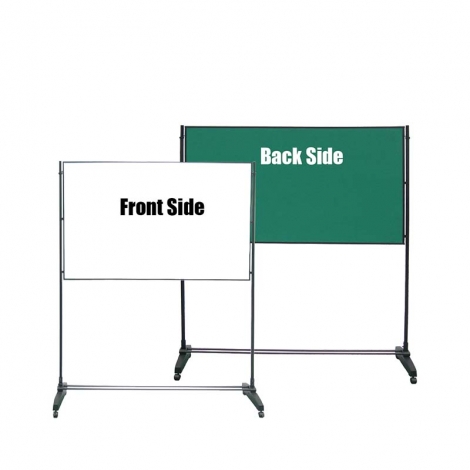 雙面展示架(橫)-白板+綠布面(120x90cm)