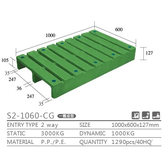 塑膠棧板</br>(S2-1060-CG)