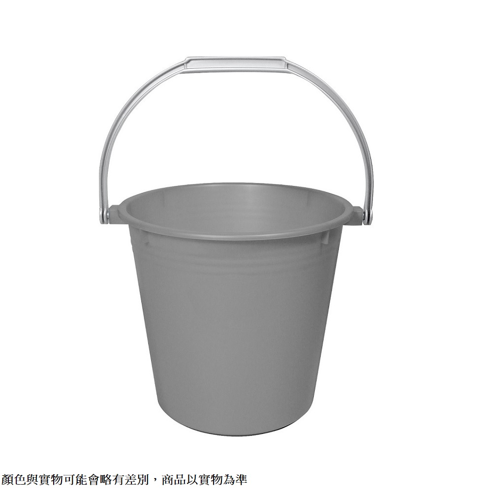 校園 12L膠柄水桶(中) 灰色
